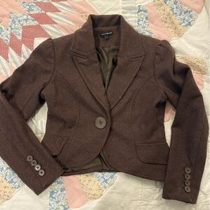 Brown Women's Wool Blazer